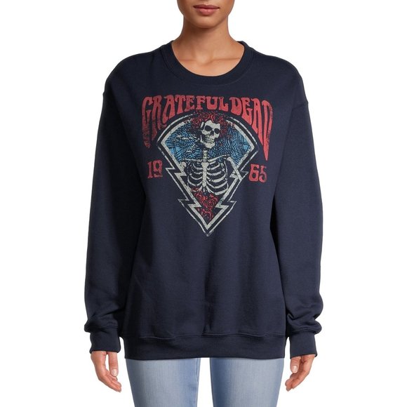 Grateful Dead metal rock Official Crewneck Sweatshirt S runs big fits M NWT - Picture 1 of 4